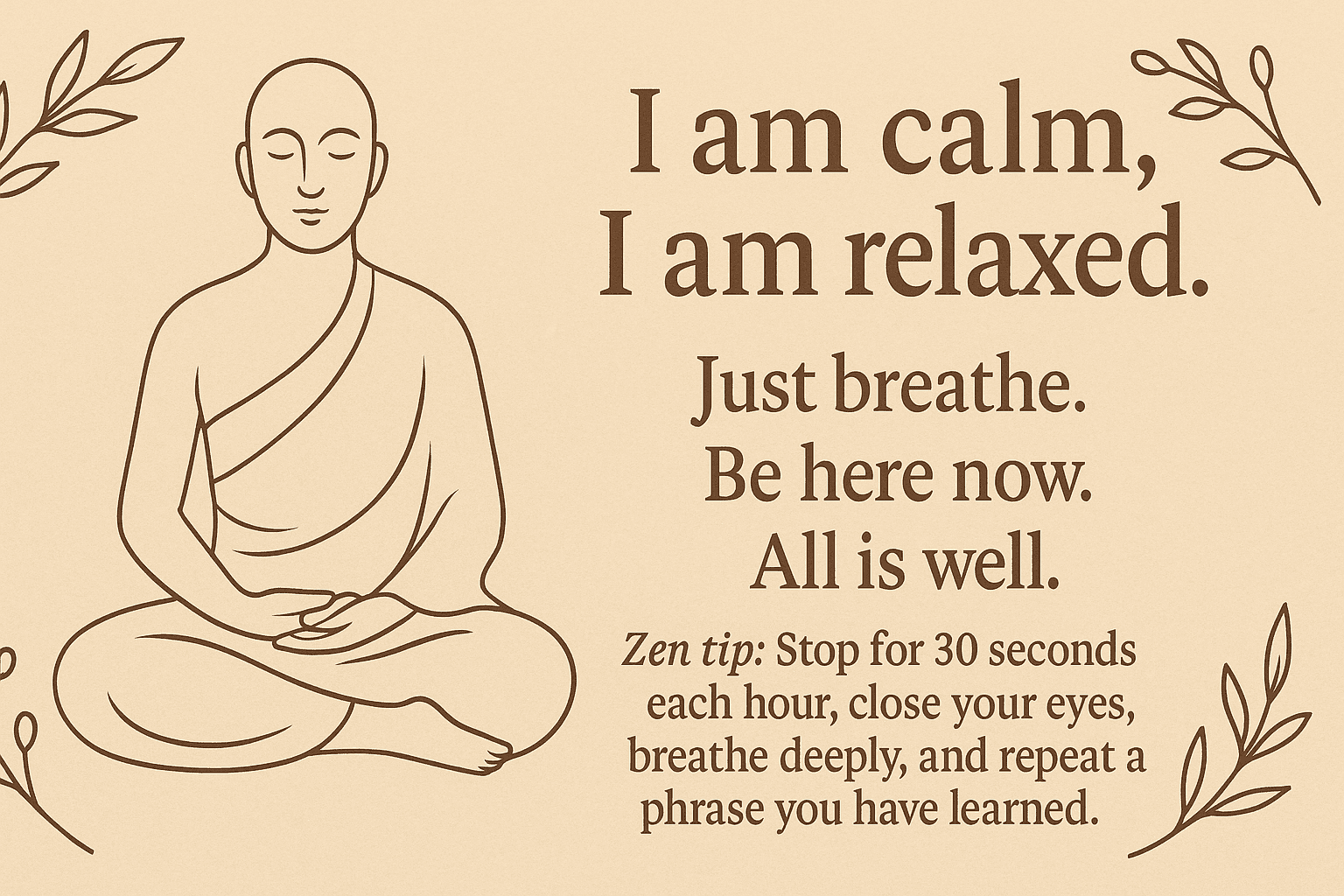 Zen tip 1 - Instant calm - Quiet transformation within yourself